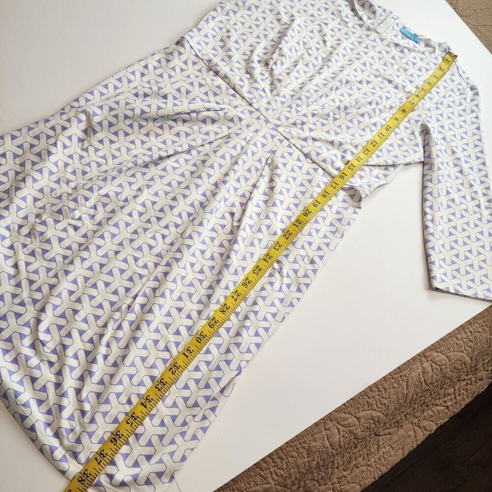 J.Mclaughlin dress sz XL women white geometric pattern Catalina fabric - Picture 11 of 13